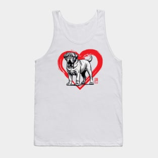 I Love My Dogue de Bordeaux - I Love my dog - Brave dog Tank Top